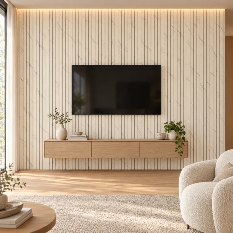 Akustikpaneele Marmoroptik Weiß | 275cm x 60cm – image 2