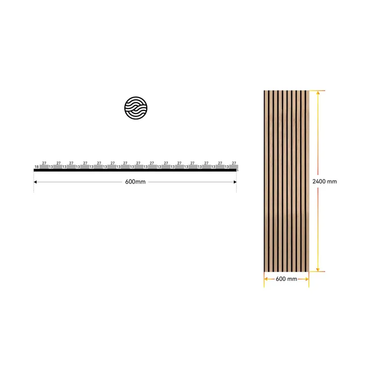 Panneaux acoustiques Rustikale Eiche – placage en bois véritable sur trois faces – image 3