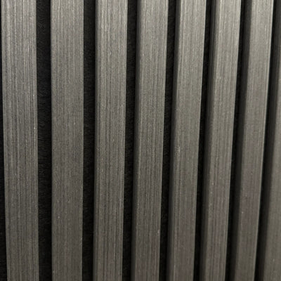 Akustikpaneele Anthrazit Echtholz | 240 cm x 60 cm | Dreiseitig Echtholzfurnier