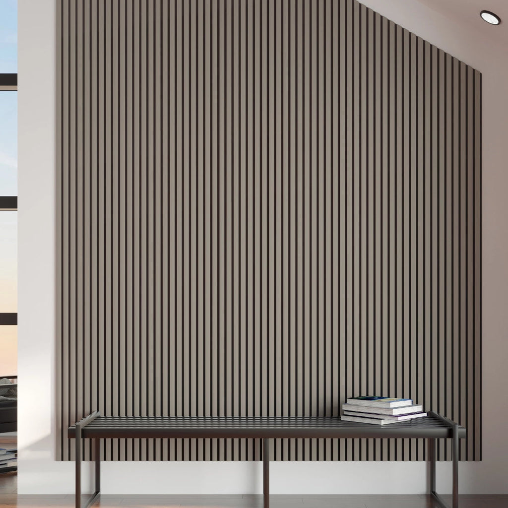 Akustikpaneele Sandgrau 278cm x 60cm Akustikpaneele aus Holz - Wohndeko.com