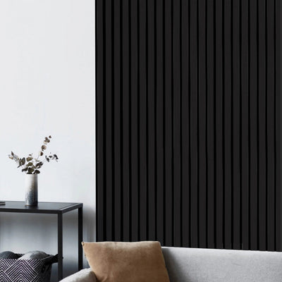 Akustikpaneele Schwarz 278cm x 60cm Akustikpaneele aus Holz - Wohndeko.com