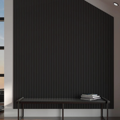 Akustikpaneele Schwarz 278cm x 60cm Akustikpaneele aus Holz - Wohndeko.com