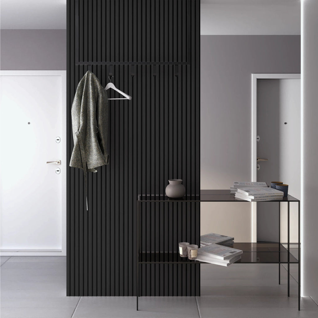 Akustikpaneele Schwarz 278cm x 60cm Akustikpaneele aus Holz - Wohndeko.com