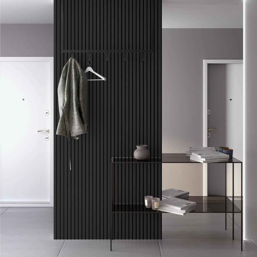 Akustikpaneele Schwarz 278cm x 60cm Akustikpaneele aus Holz - Wohndeko.com