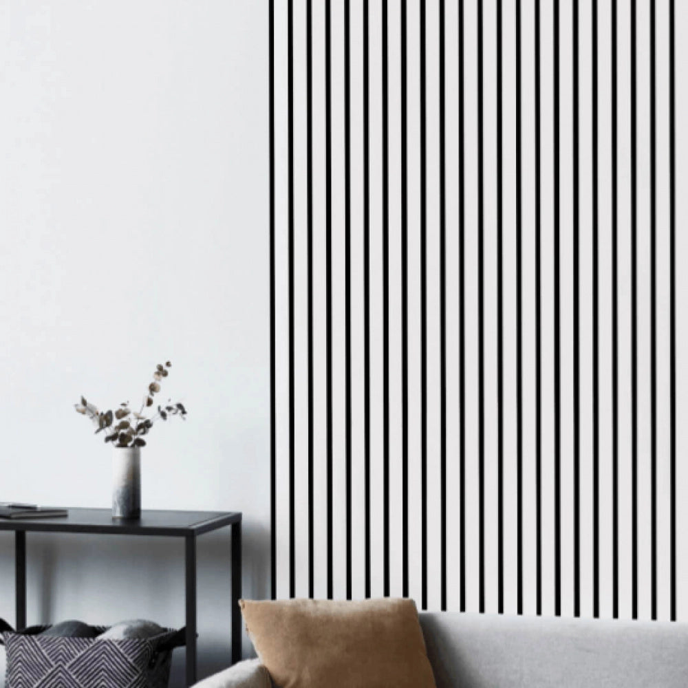 Akustikpaneele Weiß 278cm x 60cm Akustikpaneele aus Holz - Wohndeko.com