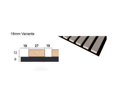 Akustikpaneele Sandgrau 278cm x 60cm Akustikpaneele aus Holz - Wohndeko.com